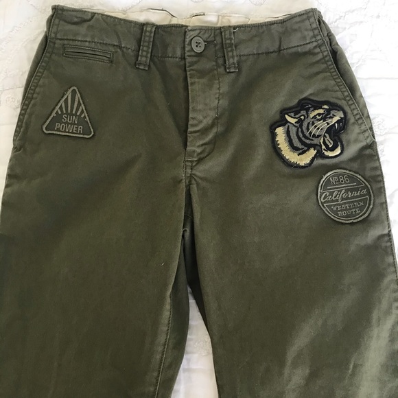 Gap Kids Boy size 14 army green style chino - Picture 5 of 8